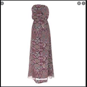 Justify Diamond Print Strapless Maxi Dress